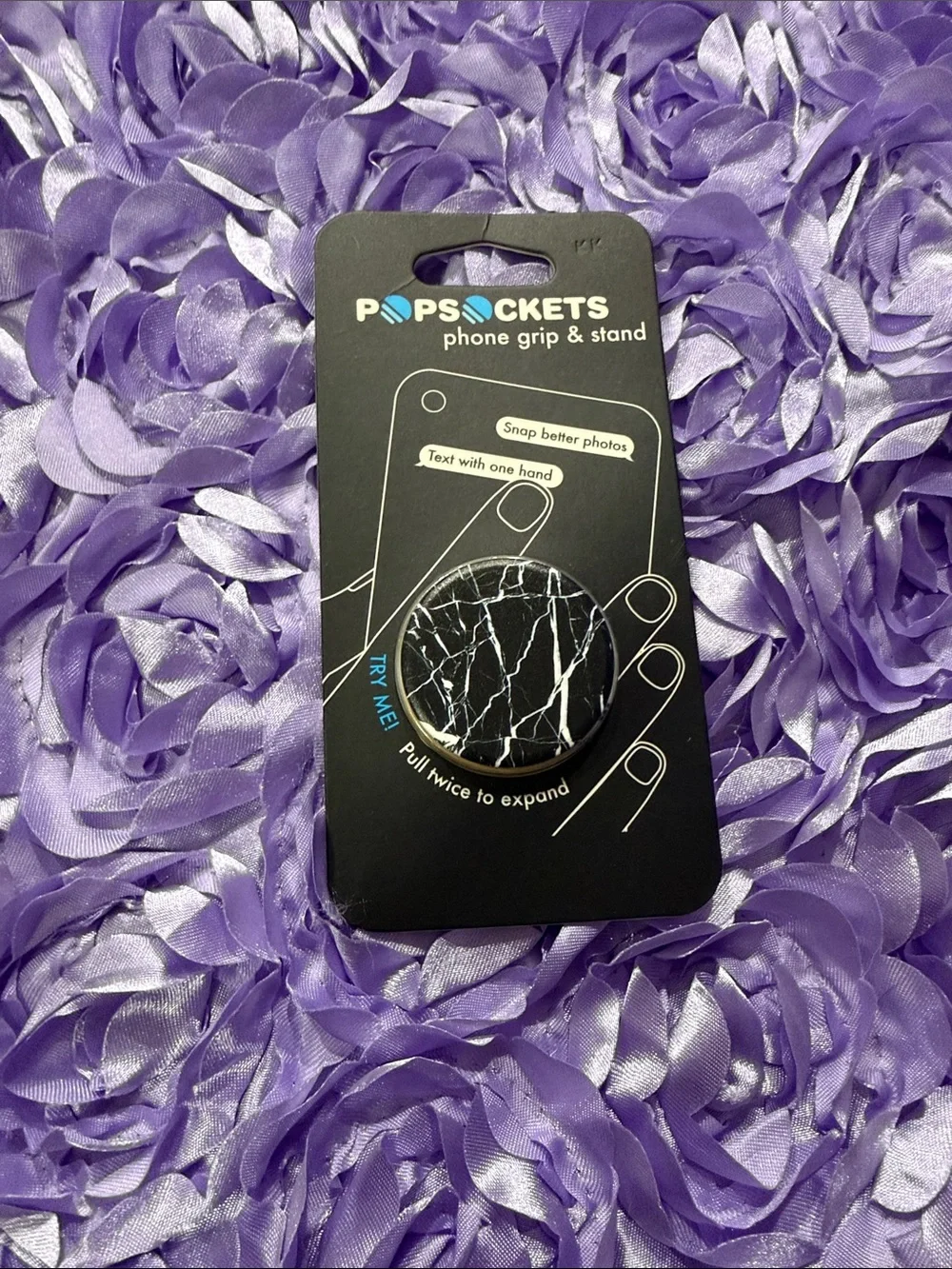 PopSockets Black Marble Phone Grip & Stand